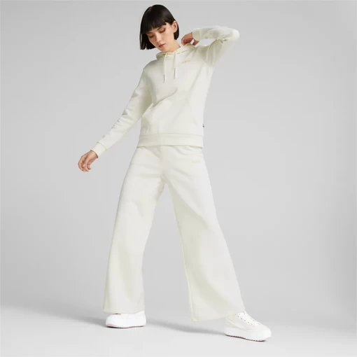 Спортивні штани жіночі Puma ESS+ Embroidery Wide Pants білого кольору