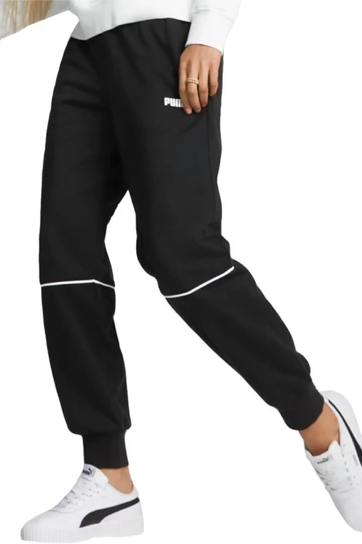 Спортивные штаны женские Puma Power Colorblock Pants черного цвета