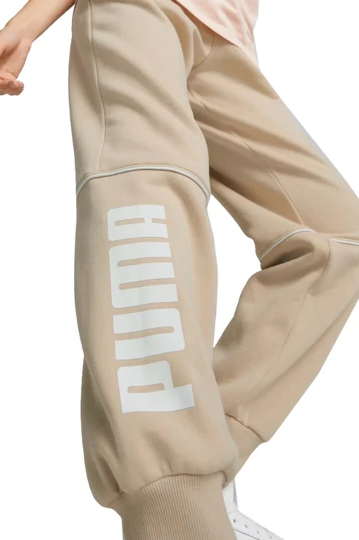 Спортивные штаны женские Puma Power Colorblock Pants сандалового цвета