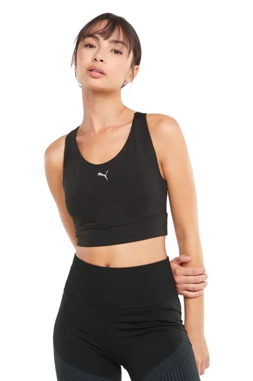 Топ женский Puma All-In Long Line Bra черного цвета