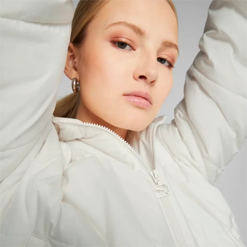 Куртка женская Puma Classics Padded Jacket светло-серого цвета