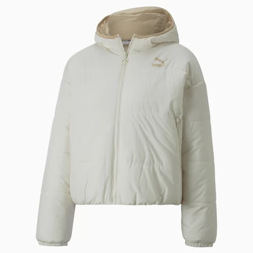 Куртка женская Puma Classics Padded Jacket светло-серого цвета