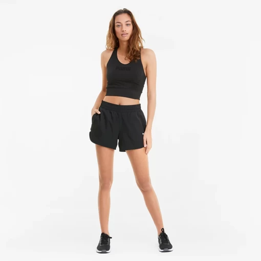 Спортивные шорты женские Puma Active Woven Shorts черного цвета