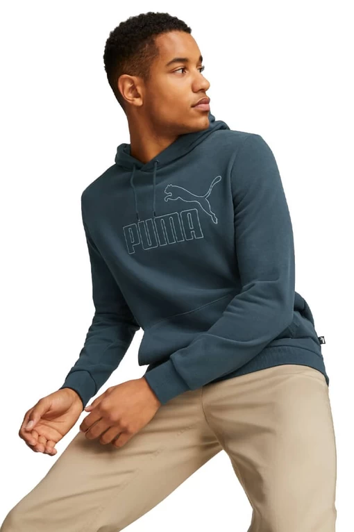 Худі чоловіче Puma ESS ELEVATED Hoodie сіро-синього кольору