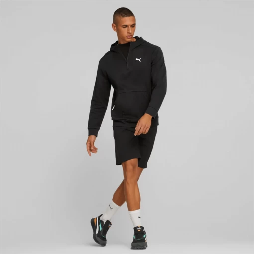 Толстовка мужская Puma RAD-CAL Half-Zip Hoodie черного цвета
