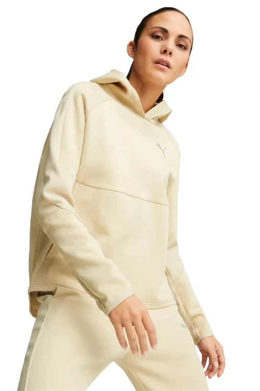 Худи женское Puma EVOSTRIPE Hoodie бежевого цвета