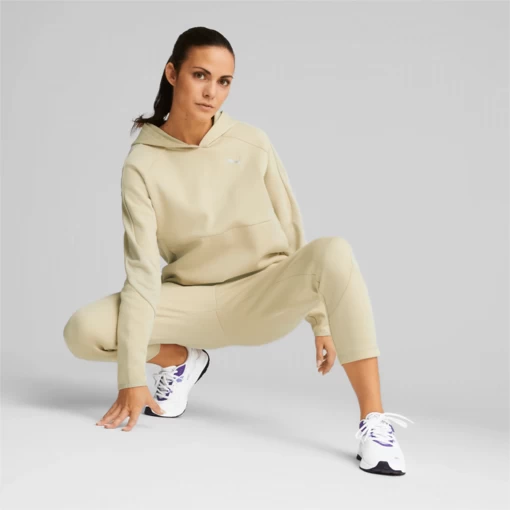 Худи женское Puma EVOSTRIPE Hoodie бежевого цвета