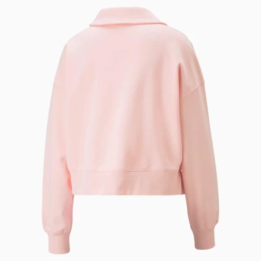 Світшот жіночий Puma DOWNTOWN Oversized Polo рожевого кольору