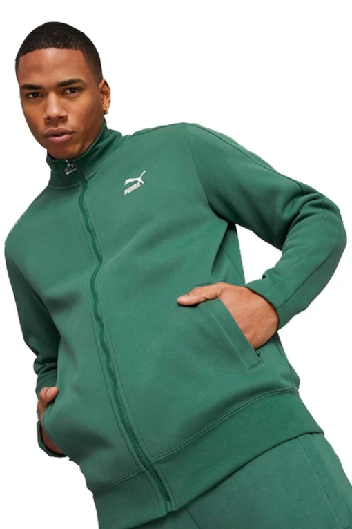 Толстовка чоловіча Puma T7 Track Jacket зеленого кольору