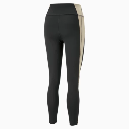 Легінси жіночі Puma EVOSTRIPE High-Waist Tights чорно-бежевого кольору