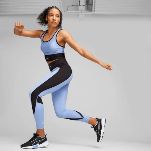 Легінси жіночі Puma Fit HW 7/8 Tight лілово-чорного кольору