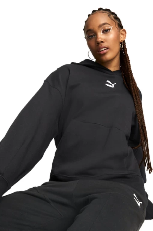 Худі жіноче Puma Classics Oversized Hoodie чорного кольору