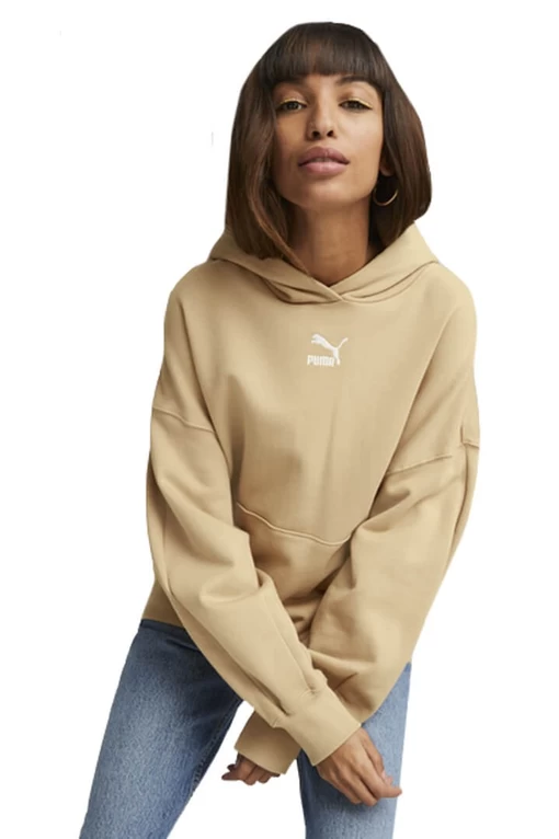 Худі жіноче Puma Classics Oversized Hoodie пісочного кольору