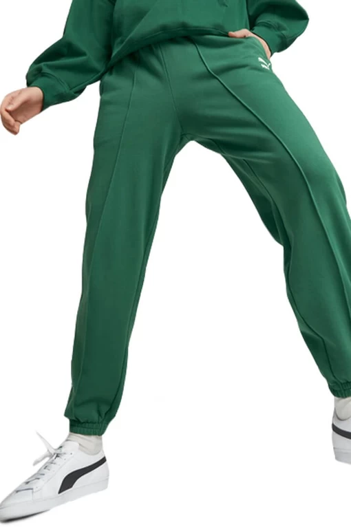 Спортивные штаны женские Puma Classics Sweatpants зеленого цвета