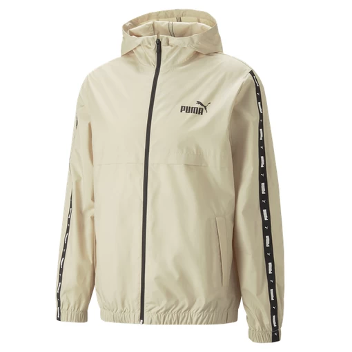 Ветровка мужская Puma ESS+ TAPE Windbreaker бежевого цвета