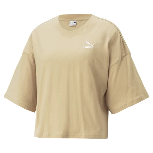 Футболка женская Puma CLASSICS Oversized Tee бежевого цвета
