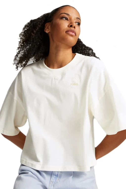 Футболка женская Puma CLASSICS Oversized Tee белого цвета