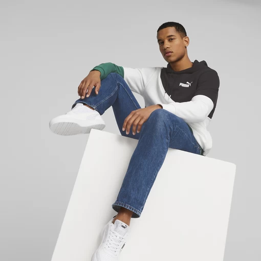 Худі чоловіче Puma PUMA POWER Cat Hoodie чорно-біло-зеленого кольору