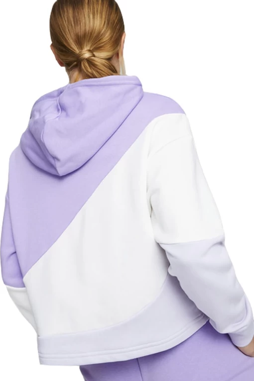 Худи женское Puma POWER Cat Hoodie сиренево-белого цвета