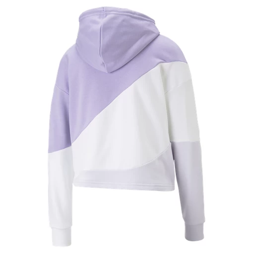 Худи женское Puma POWER Cat Hoodie сиренево-белого цвета