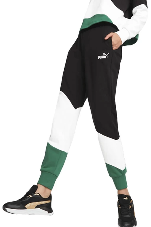 Спортивні штани жіночі Puma POWER Cat Pants чорно-біло-зеленого кольору