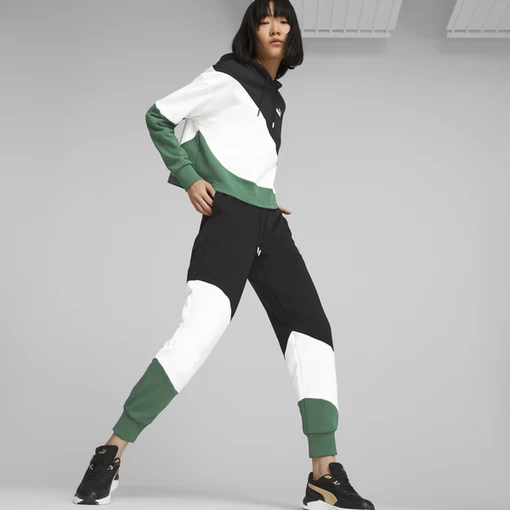 Спортивні штани жіночі Puma POWER Cat Pants чорно-біло-зеленого кольору