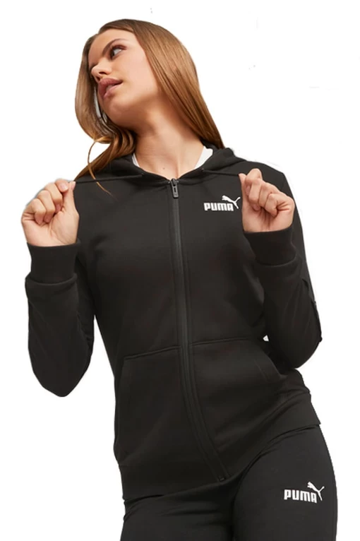 Худі жіноче Puma POWER Full-Zip Hoodie чорного кольору