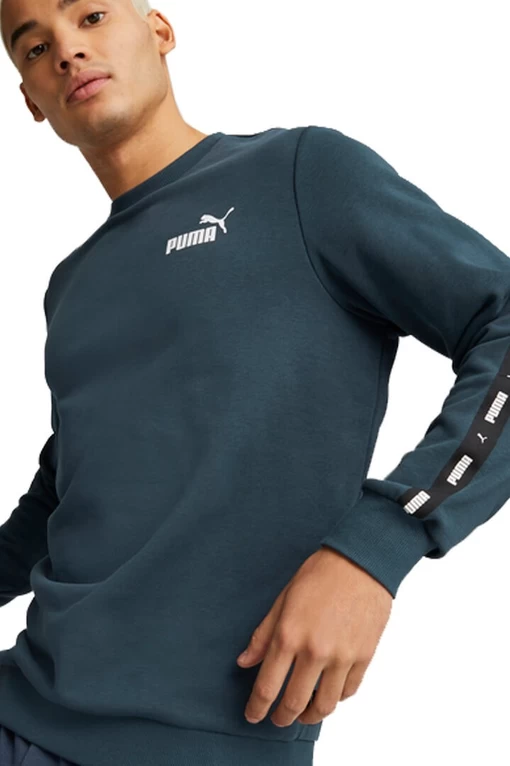 Світшот чоловічий Puma ESS+ Tape Crew темно-синього кольору