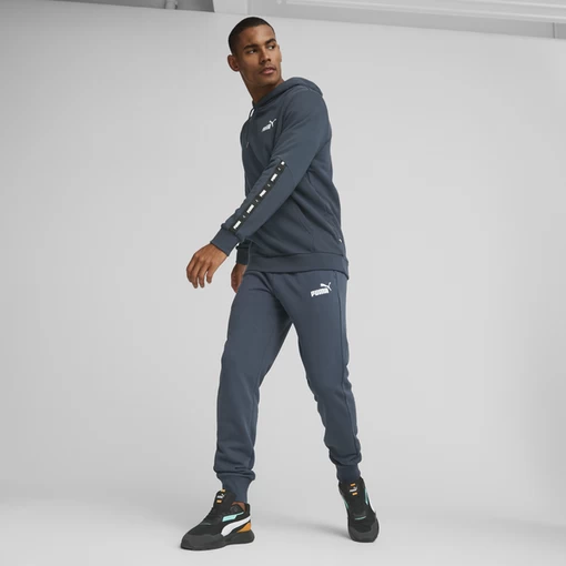 Худі чоловіче Puma ESS+ Tape Hoodie темно-синього кольору