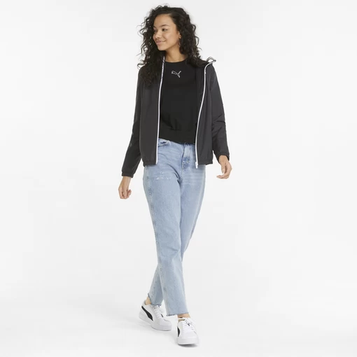 Вітровка жіноча Puma ESS Solid Windbreaker чорного кольору