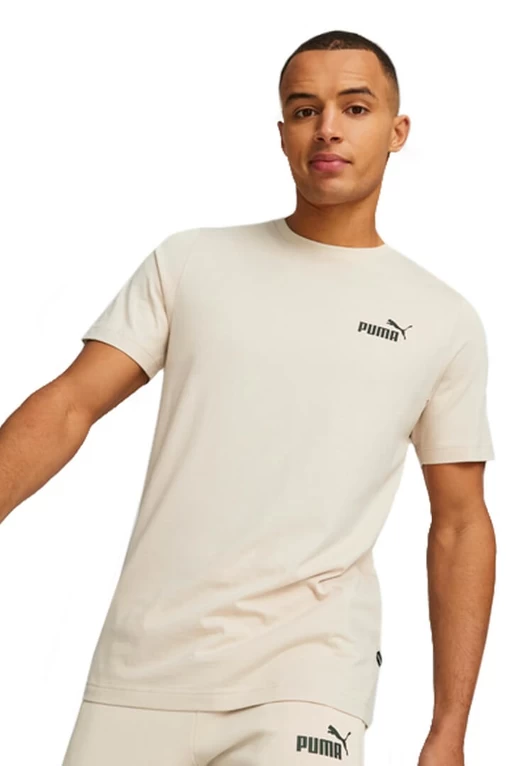 Футболка мужская Puma ESS Small Logo Tee молочного цвета