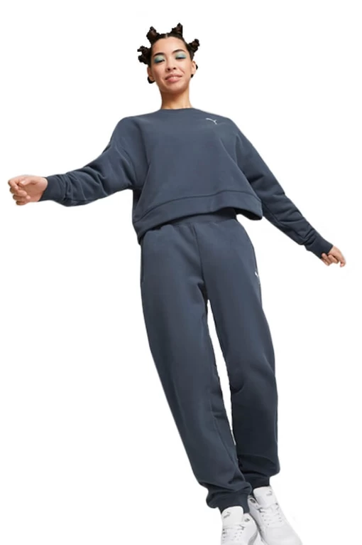Спортивный костюм женский Puma Loungewear Suit темно-синего цвета
