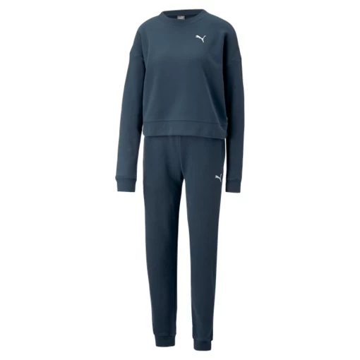 Спортивный костюм женский Puma Loungewear Suit темно-синего цвета