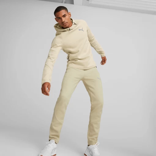 Спортивные штаны мужские Puma EVOSTRIPE Pants бежевого цвета