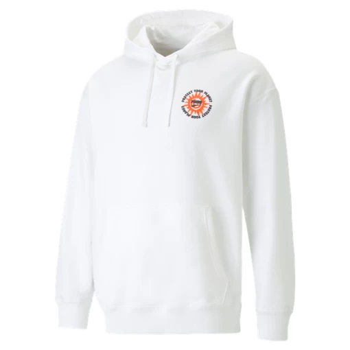 Худи мужское Puma DOWNTOWN Graphic Hoodie белого цвета