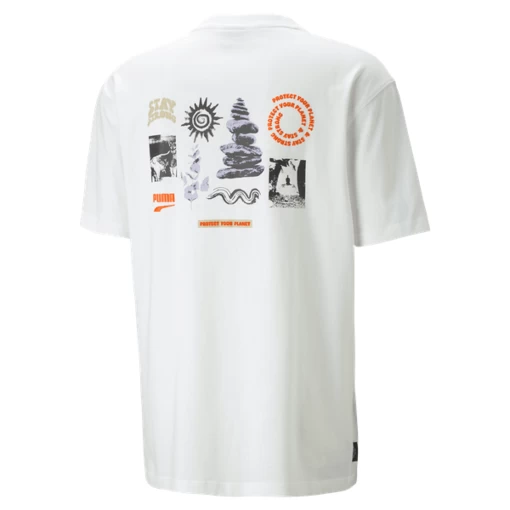 Футболка мужская Puma DOWNTOWN Graphic Tee белого цвета