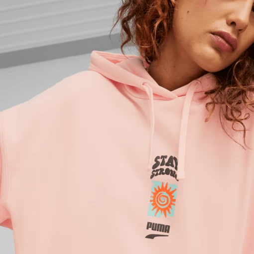 Худі жіноче Puma DOWNTOWN Graphic Hoodie рожевого кольору