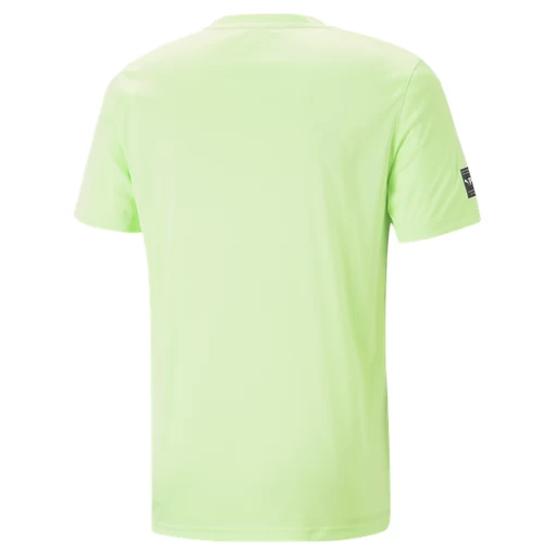Футболка чоловіча Puma Fit Logo Tee Graphic салатного кольору