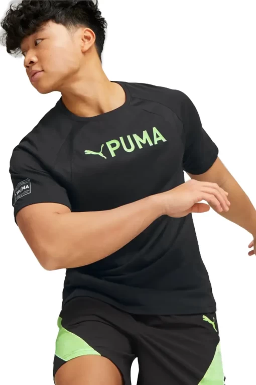 Футболка чоловіча Puma FIT ULTRABREATHE TRIBLENDTEE чорного кольору