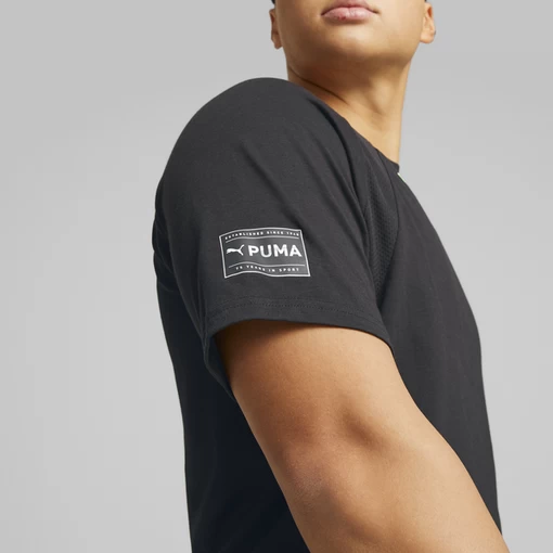 Футболка чоловіча Puma FIT ULTRABREATHE TRIBLENDTEE чорного кольору