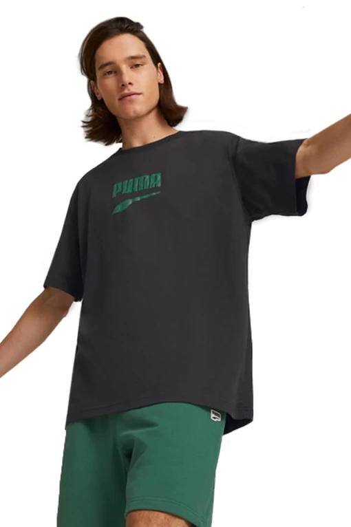 Футболка мужская Puma DOWNTOWN Logo Graphic Tee черного цвета