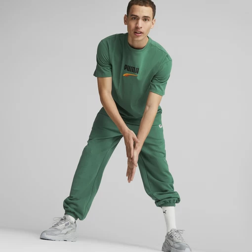 Спортивные штаны мужские Puma Downtown Sweatpants зеленого цвета (53825037)