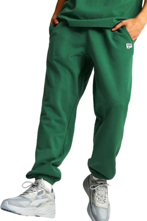 Спортивные штаны мужские Puma Downtown Sweatpants зеленого цвета (53825037)