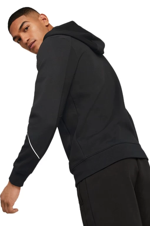 Куртка спортивная мужская Puma BMW MMS Hdd Sweat Jkt черного цвета