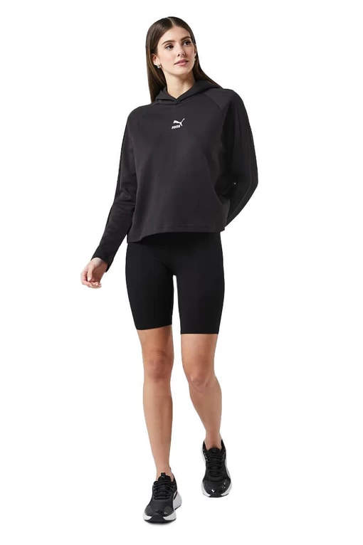 Худи женское Puma T7 Hoodie черного цвета