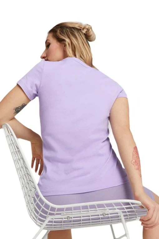 Футболка женская Puma ESS Logo Tee сиреневого цвета