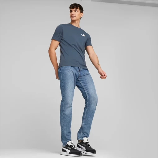 Футболка мужская Puma ESS Small Logo Tee темно-синего цвета