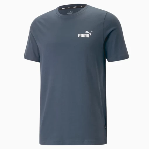 Футболка мужская Puma ESS Small Logo Tee темно-синего цвета