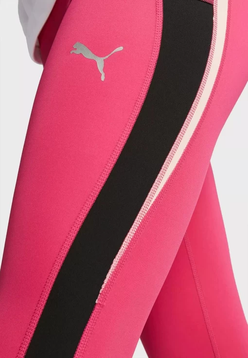 Легінси жіночі Puma EVOSTRIPE High-Waist Tights малинового з чорним кольором