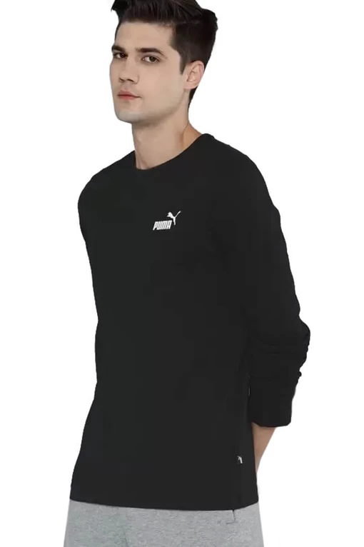 Лонгслив мужской Puma ESS Longsleeve Tee черного цвета